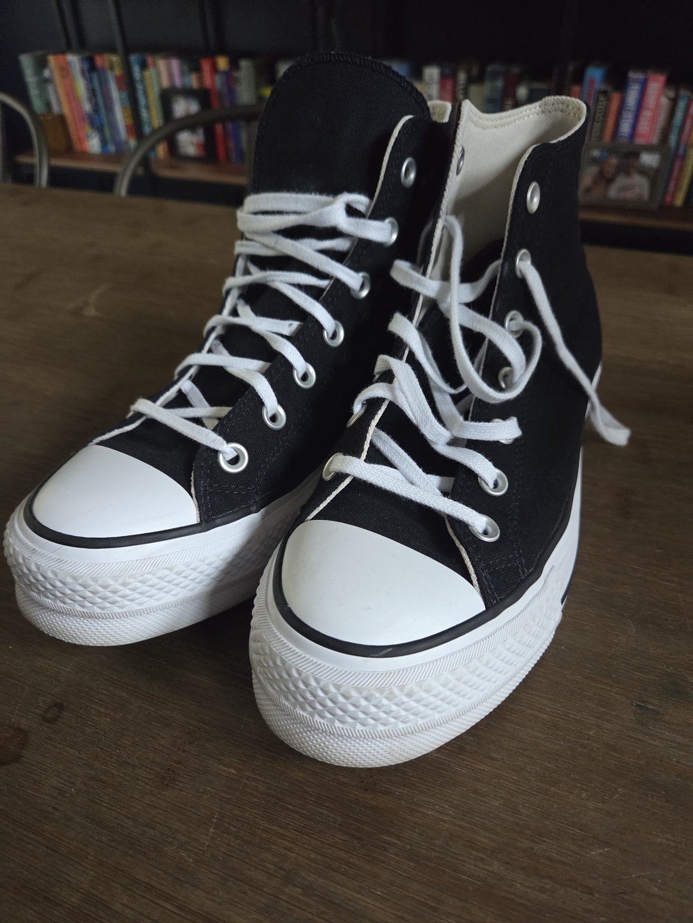 Converse Black High-Top Canvas Sneakers with White Trim